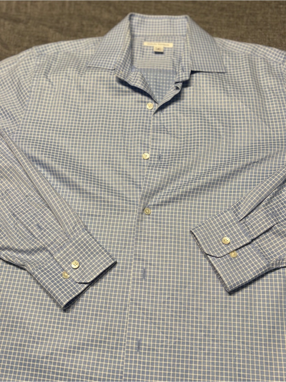 Banana Republic Blue Windowpane Dress Shirt